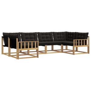vidaXL &Sigma;&epsilon;&iota;&rho;ά &Kappa;&alpha;&nu;&alpha;&pi;έ &Epsilon;&xi;&omega;&tau;&epsilon;&rho;&iota;&kappa;&omicron;ύ &mu;&epsilon; &mu;&alpha;&xi;&iota;&lambda;ά&rho;&iota; 6 pcs &Lambda;&epsilon;&upsilon;&kappa;ό &kappa;&alpha;&iota; &Mu;&alpha;ύ&rho;&omicron;