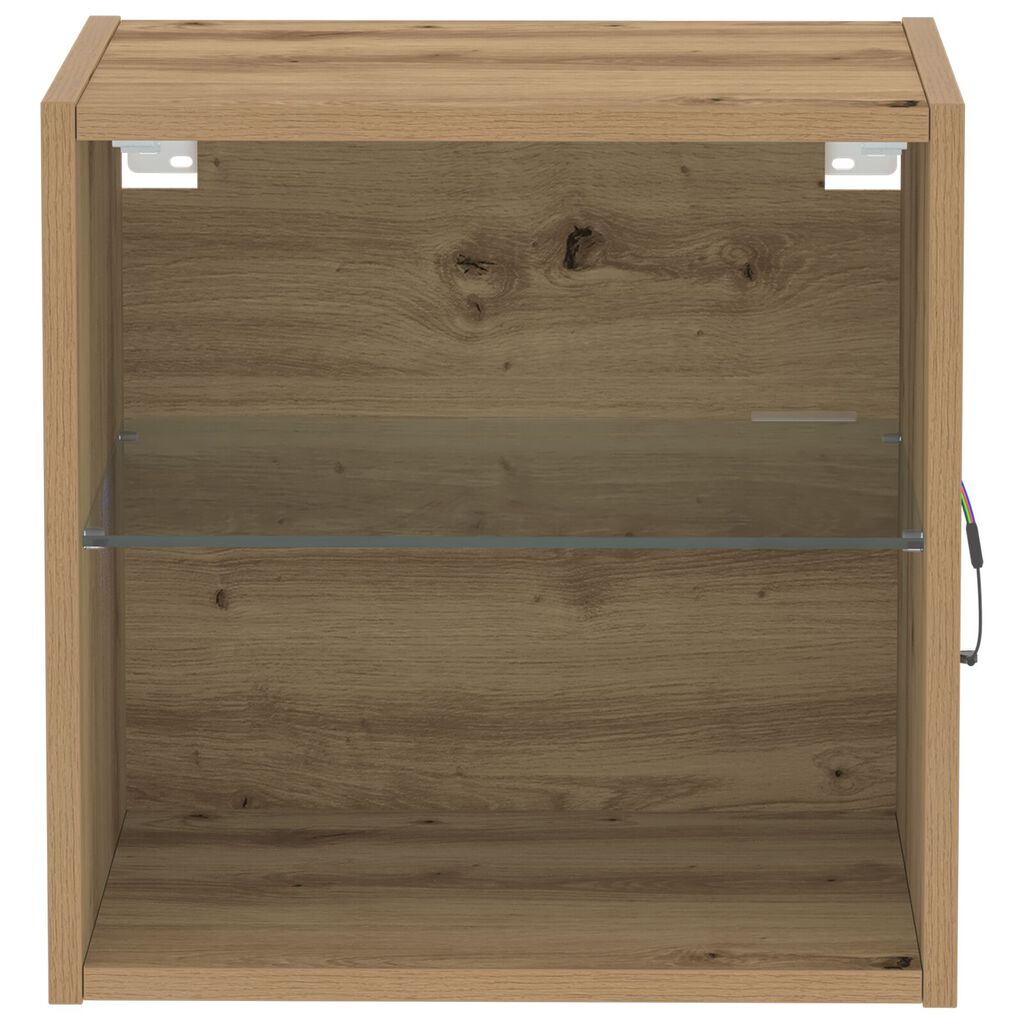 vidaXL Κρεμαστό Ράφι 2 τμχ Δρυός Artisan 40x28,5x40 εκ. Επεξεργασμένο Ξύλο