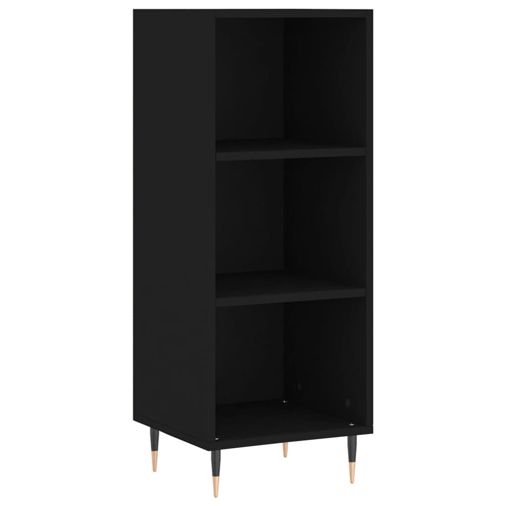 vidaXL Ντουλάπι Μαύρο 34,5 x 34 x 180 εκ. από Επεξεργασμένο Ξύλο