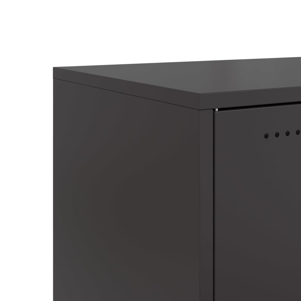 vidaXL Ντουλάπι Μαύρο 68x39x72 εκ. από Ατσάλι