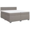 vidaXL &Kappa;&rho;&epsilon;&beta;ά&tau;&iota; Boxspring &mu;&epsilon; &Sigma;&tau;&rho;ώ&mu;&alpha; Taupe 200x200 &epsilon;&kappa;. &Upsilon;&phi;&alpha;&sigma;&mu;ά&tau;&iota;&nu;&omicron;