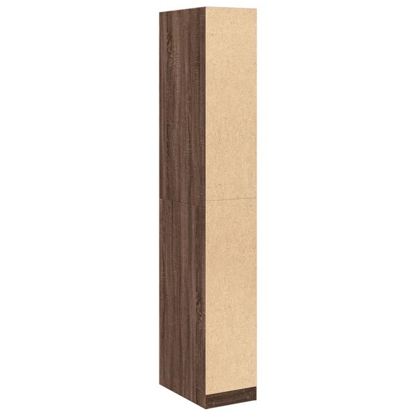 vidaXL Ντουλάπα Καφέ Δρυς 30x50x200 εκ. από Επεξεργασμένο Ξύλο