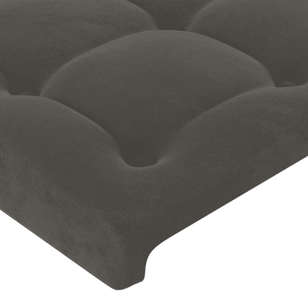 vidaXL Κρεβάτι Boxspring με Στρώμα Σκούρο Γκρι 80x200 εκ. Βελούδινο