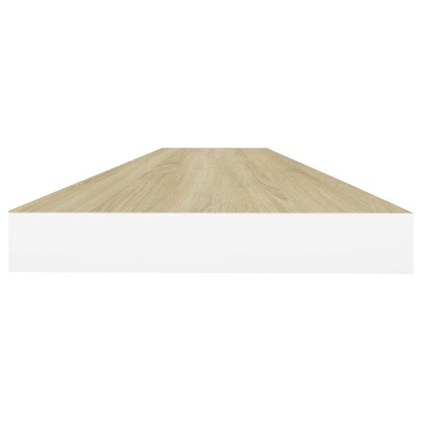 vidaXL Ράφι Τοίχου Δρυς/Λευκό 120x23,5x3,8 εκ. MDF
