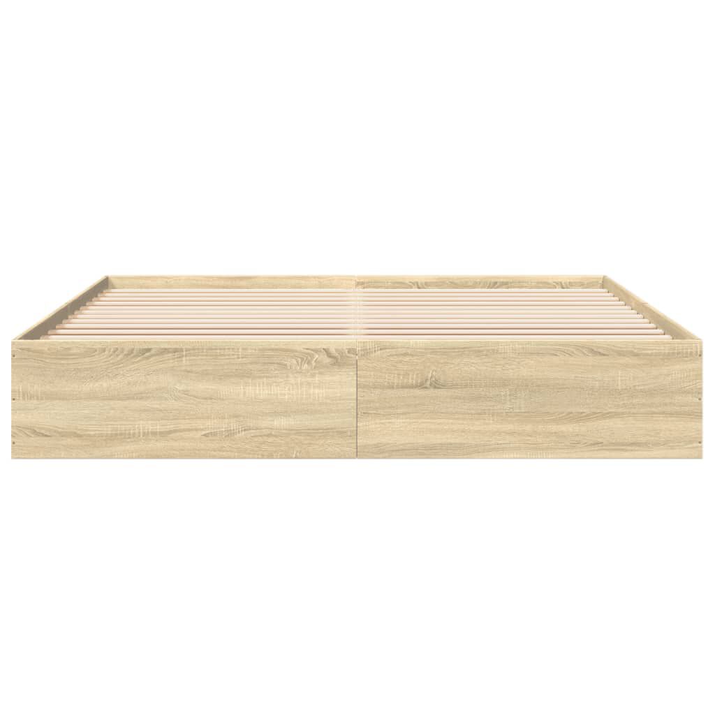 vidaXL Πλαίσιο Κρεβατιού Sonoma Δρυς 200x200 εκ. Επεξεργασμένο Ξύλο