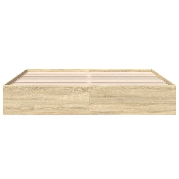 vidaXL Πλαίσιο Κρεβατιού Sonoma Δρυς 200x200 εκ. Επεξεργασμένο Ξύλο