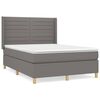 vidaXL &Kappa;&rho;&epsilon;&beta;ά&tau;&iota; Boxspring &mu;&epsilon; &Sigma;&tau;&rho;ώ&mu;&alpha; &Sigma;&kappa;&omicron;ύ&rho;&omicron; &Gamma;&kappa;&rho;&iota; 140x190 &epsilon;&kappa;. &Upsilon;&phi;&alpha;&sigma;&mu;ά&tau;&iota;&nu;&omicron;