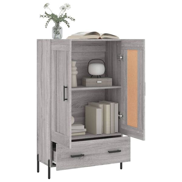 vidaXL Ντουλάπα Γκρι Sonoma 69,5 x 31 x 115 εκ. από Επεξεργασμένο Ξύλο