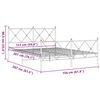 vidaXL Πλαίσιο Κρεβατιού με Κεφαλάρι&Ποδαρικό Λευκό 90x190 εκ. Μέταλλο