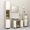 vidaXL Ντουλάπι Νιπτήρα Λευκό/Sonoma Δρυς 60 x 33 x 61 εκ. Μοριοσανίδα