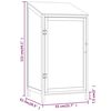 vidaXL Αποθήκη Κήπου Καφέ 55 x 52 x 112 εκ. από Μασίφ Ξύλο Ελάτης