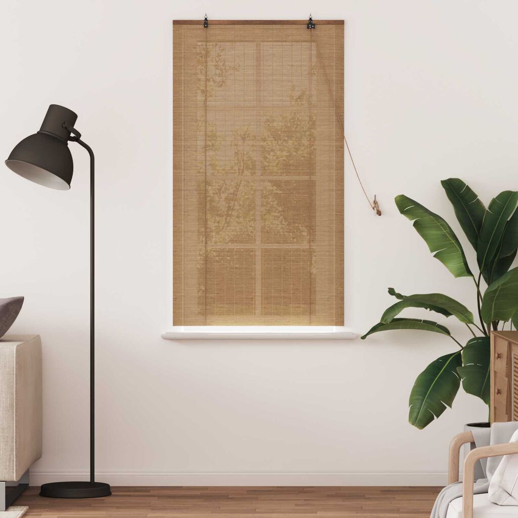 vidaXL Ρολά και Σκίες Παραθύρων Ανοιχτό καφέ 80 x 160 cm Μπαμπού
