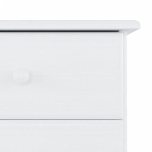 vidaXL Ντουλάπι ALTA Λευκό 77 x 35 x 188 εκ. από Μασίφ Ξύλο Πεύκου