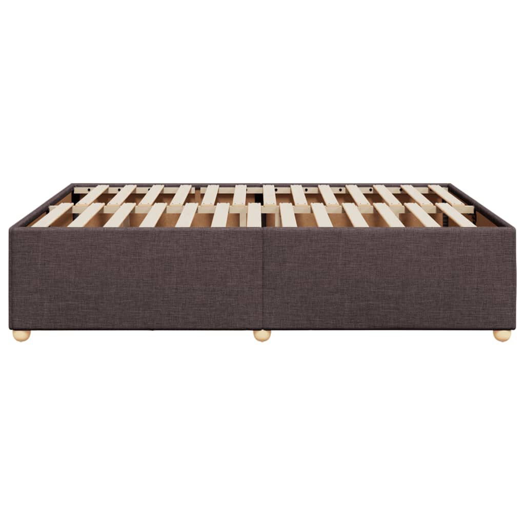 vidaXL Σκελετός Κρεβατιού Χωρίς Στρώμα Καφέ 140x200 εκ.Υφασμάτινο
