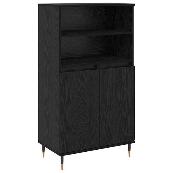 vidaXL Highboard &Mu;&alpha;ύ&rho;&omicron; 60 x 36 x 110 &epsilon;&kappa;. &Epsilon;&pi;&epsilon;&xi;&epsilon;&rho;&gamma;&alpha;&sigma;&mu;έ&nu;&omicron; &xi;ύ&lambda;&omicron;
