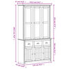 vidaXL Ντουλάπι BODO Λευκό/Καφέ 115,5x43x200,5 εκ. Μασίφ Ξύλο Πεύκου