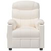 vidaXL Πολυθρόνα Μασάζ Ηλεκτρική Κρεμ από Συνθετικό Δέρμα