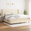 vidaXL &Kappa;&rho;&epsilon;&beta;ά&tau;&iota; Boxspring &mu;&epsilon; &Sigma;&tau;&rho;ώ&mu;&alpha; &Kappa;&rho;&epsilon;&mu; 200x200 &epsilon;&kappa;. &Upsilon;&phi;&alpha;&sigma;&mu;ά&tau;&iota;&nu;&omicron;