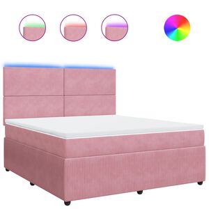 vidaXL &Kappa;&rho;&epsilon;&beta;ά&tau;&iota; Boxspring &mu;&epsilon; &Sigma;&tau;&rho;ώ&mu;&alpha; &Rho;&omicron;&zeta; 180x200 &epsilon;&kappa;. &Beta;&epsilon;&lambda;&omicron;ύ&delta;&iota;&nu;&omicron;