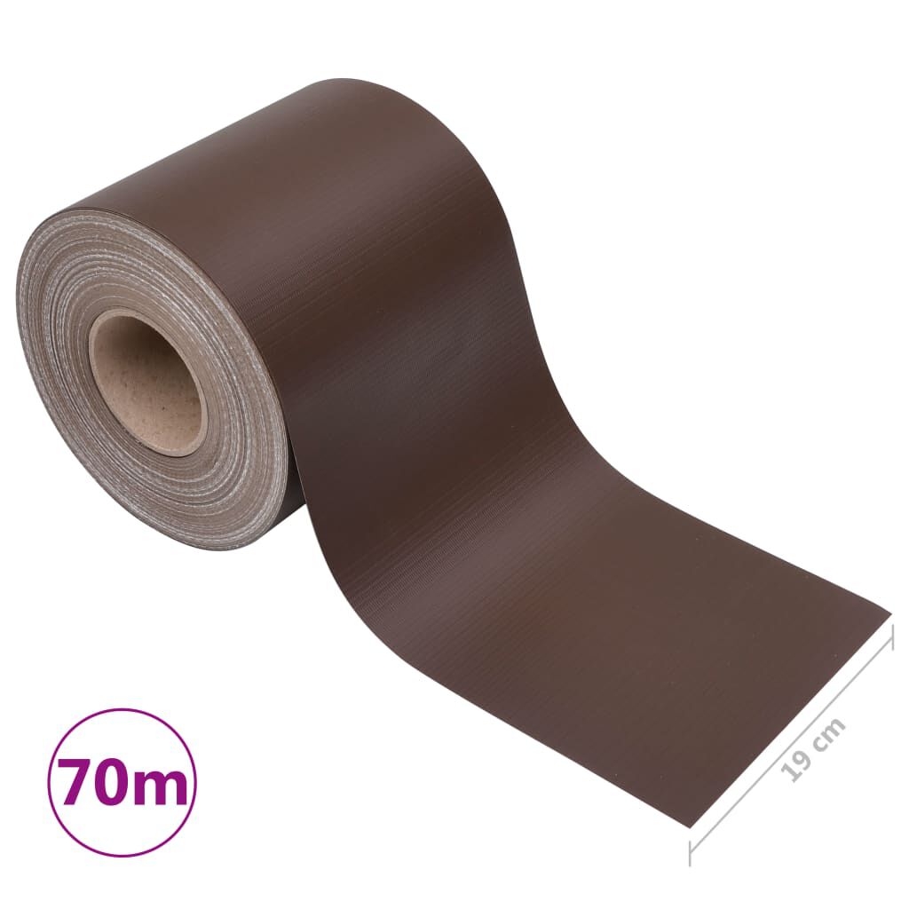 vidaXL Περίφραξη Προστατευτική Καφέ 70 x 0,19 μ. από PVC