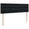 vidaXL Οθωμανικό κρεβάτι με στρώμα & LEDs Μαύρο 160x200cm Velvet
