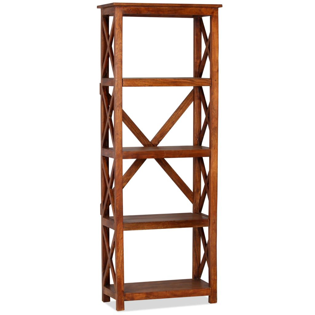vidaXL Βιβλιοθήκη 60x30x160 εκ. Μασίφ Ξύλο Ακακίας/Μελί Sheesham