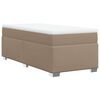 vidaXL Κρεβάτι Boxspring με Στρώμα Καπουτσίνο 80x200 εκ. Συνθ. Δέρμα
