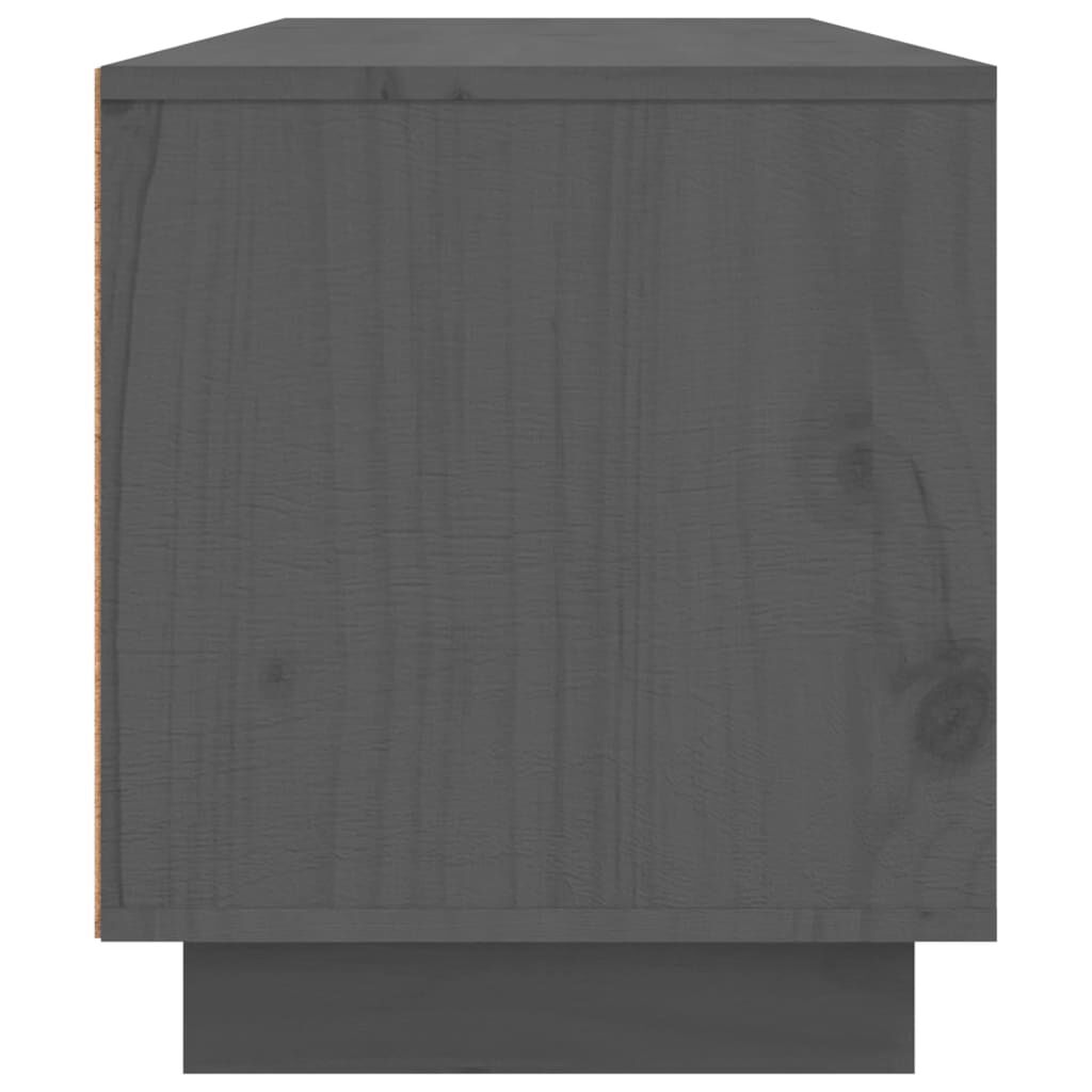 vidaXL Έπιπλο Τηλεόρασης Γκρι 140 x 35 x 40 εκ. από Μασίφ Ξύλο Πεύκου