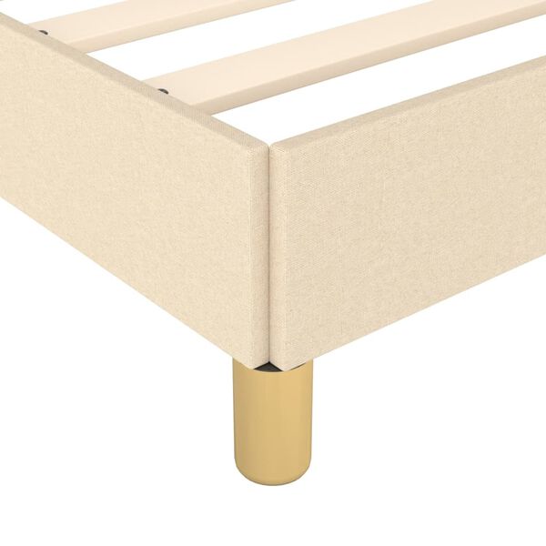 vidaXL Σκελετός Κρεβατιού Χωρίς Στρώμα Κρεμ 120x200 εκ. Υφασμάτινο