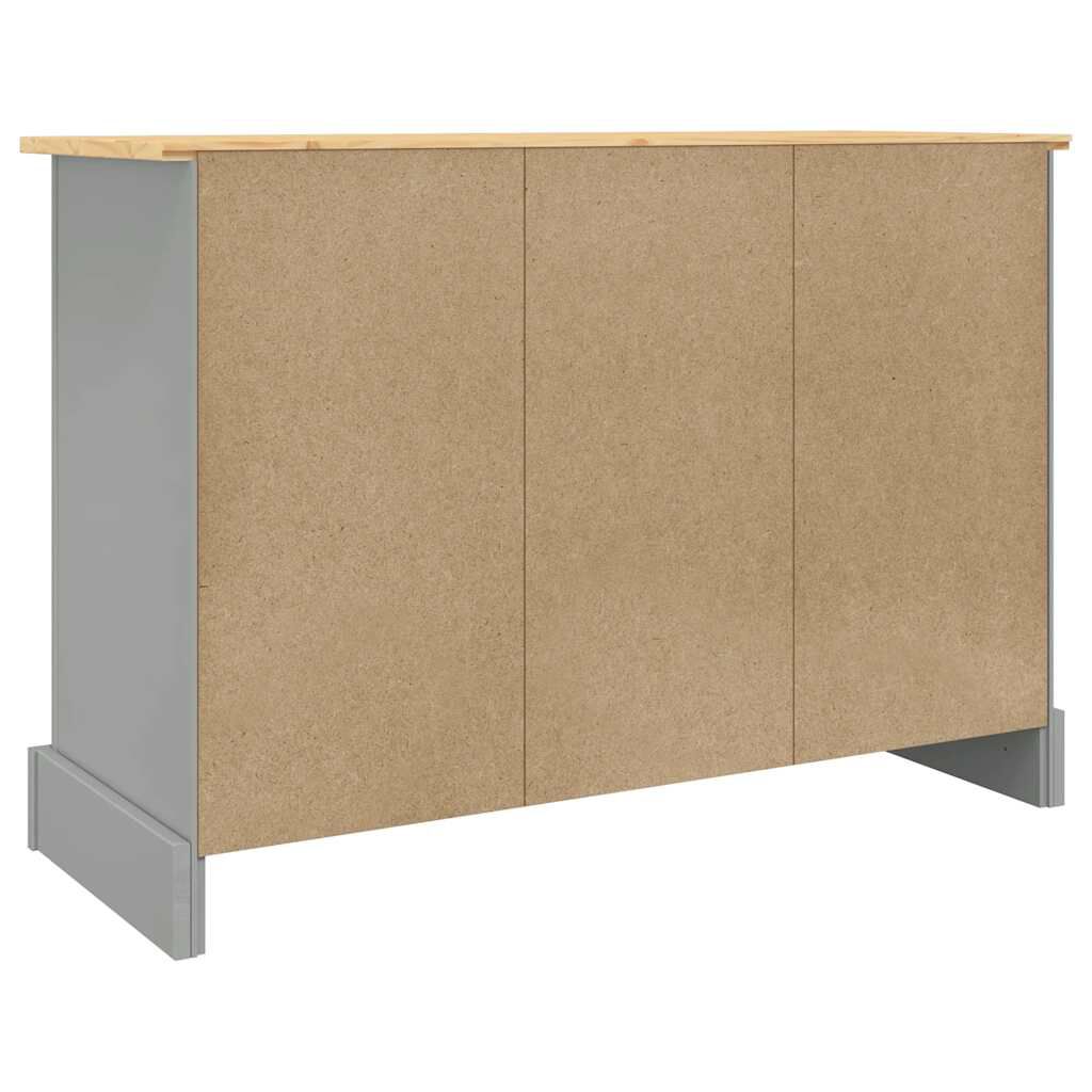 vidaXL Μπουφές Corona Γκρι 112x43x78 εκ. Μασίφ Ξύλο Μεξικάνικου Πεύκου