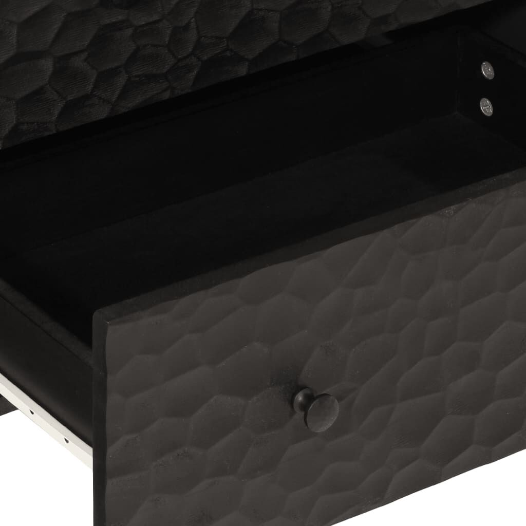 vidaXL Βοηθητικό Ντουλάπι Μαύρο 60 x 33 x 75 εκ. από Μασίφ Ξύλο Μάνγκο