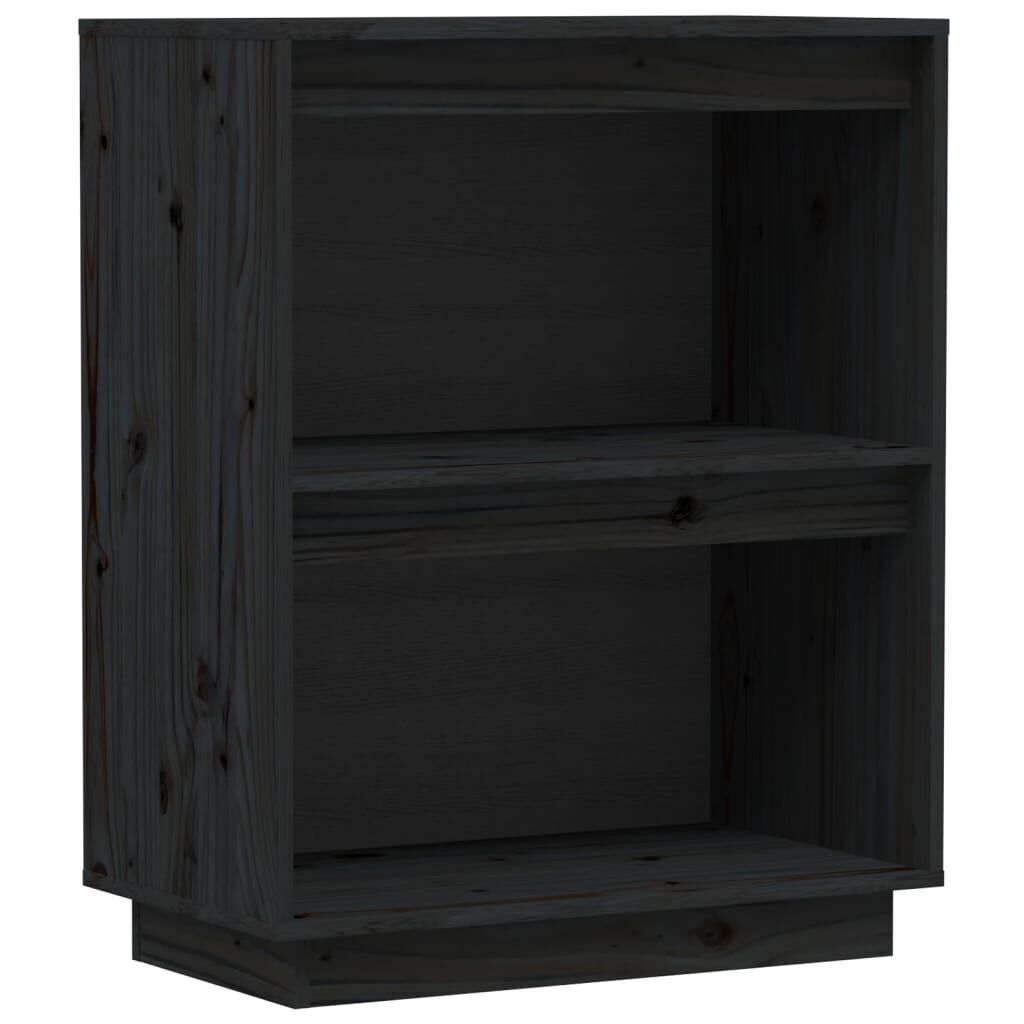 vidaXL Ντουλάπι Κονσόλα Μαύρο 60 x 34 x 75 εκ. από Μασίφ Ξύλο Πεύκου