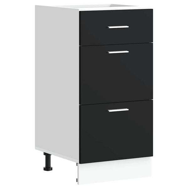 vidaXL Ντουλάπι "Lyon" Μαύρο 40x46x81,5 εκ. από Τεχνητό Ξύλο