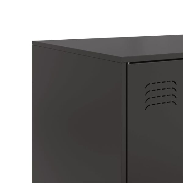 vidaXL Ντουλάπι Μαύρο 99x39x73 εκ. από Ατσάλι
