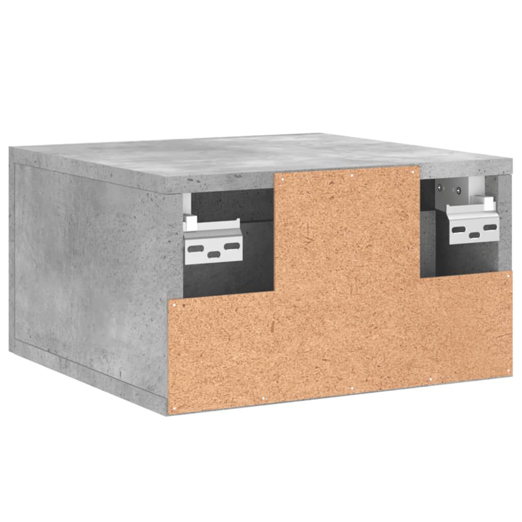 vidaXL Κομοδίνο Επιτοίχιο Γκρι Σκυροδέματος 35 x 35 x 20 εκ.