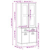 vidaXL Ντουλάπι Ψηλό VIKEN Μαύρος 80x40x190 εκ. από Μασίφ Ξύλο Πεύκου