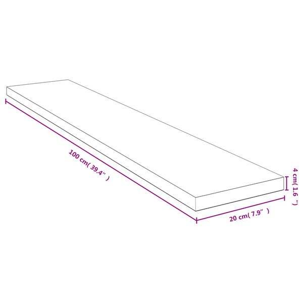 vidaXL Ράφι Τοίχου 100x20x4 εκ. από Μπαμπού