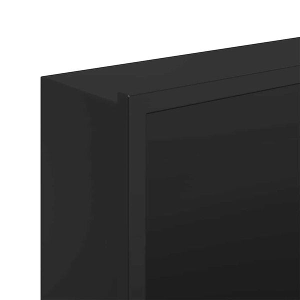 vidaXL Νίτσα Μπάνιου Μαύρο 30 x 20 x 9.5 εκ. Ανοξείδωτο ατσάλι
