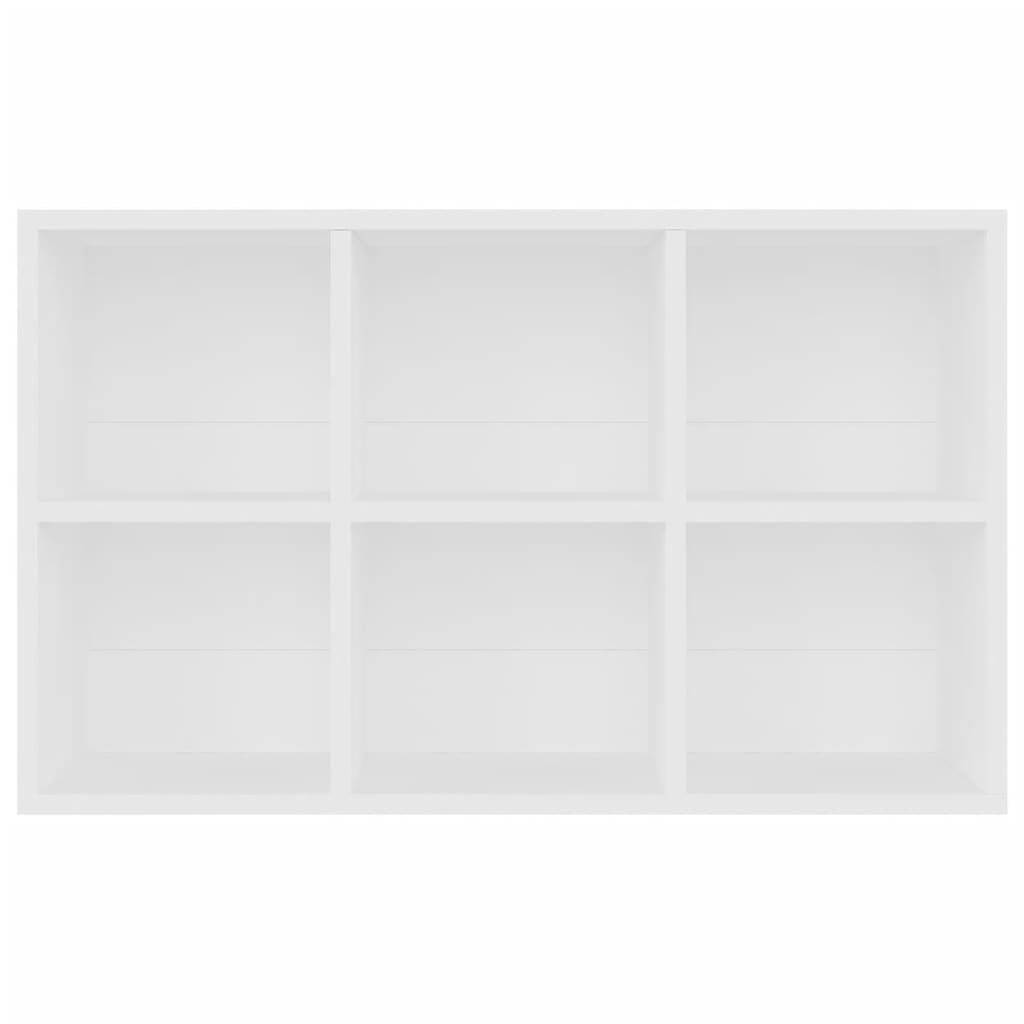 vidaXL Ραφιέρα / Βιβλιοθήκη Λευκό 66x30x98 εκ. από Επεξεργασμένο Ξύλο