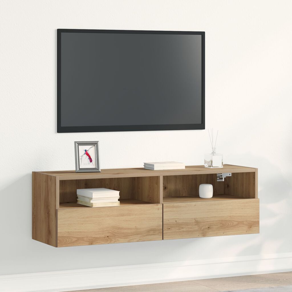 vidaXL Κάγκελο Τηλεόρασης Μπαρτολίνης Δρυός 100x30x30 εκ Επεξεργασμένο Ξύλο