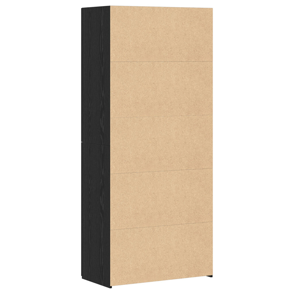vidaXL Highboard Μπουφές Μαύρος Δρυός 40x42.5x185 εκ Επεξεργασμένου Ξύλου