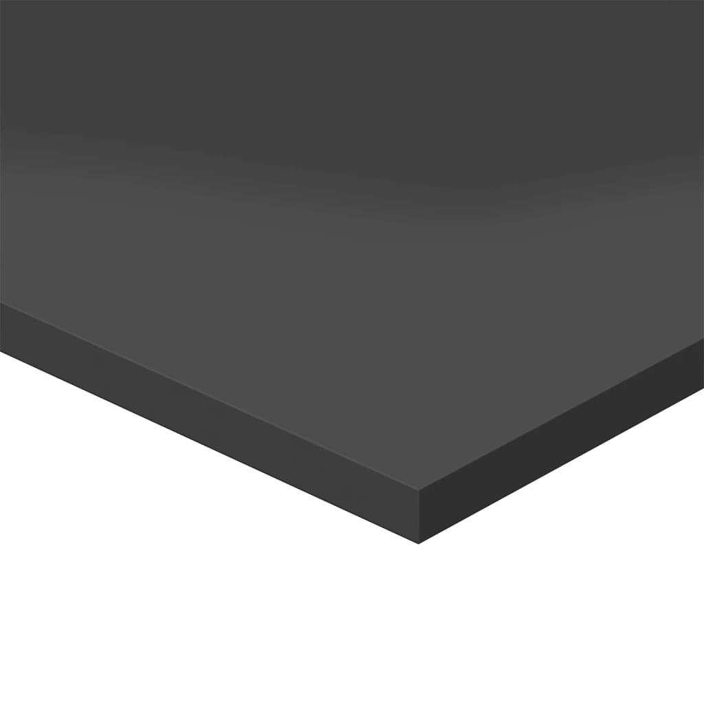 vidaXL Ράφια Βιβλιοθήκης 4 τεμ. Γυαλ. Γκρι 40x40x1,5 εκ. Μοριοσανίδα