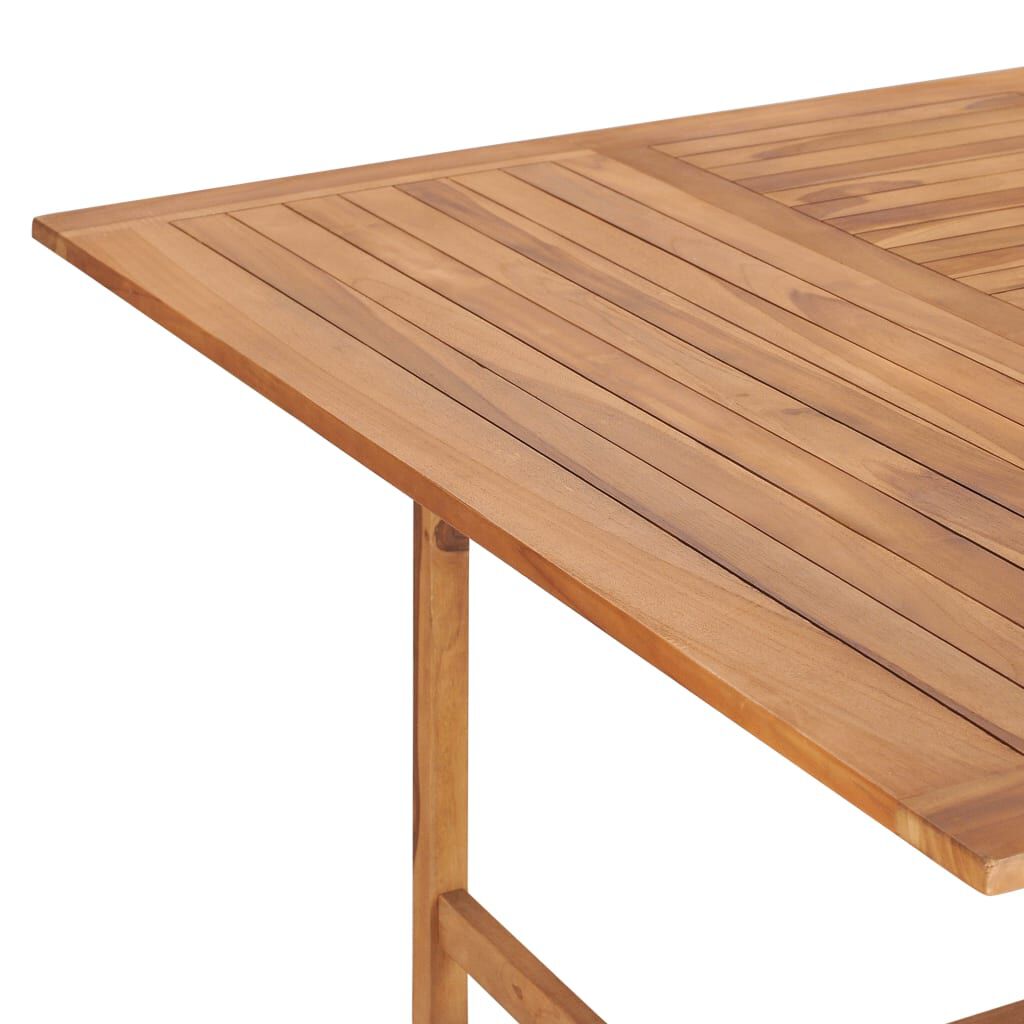 vidaXL Τραπέζι Κήπου 150 x 150 x 76 εκ. από Μασίφ Ξύλο Teak