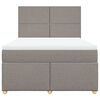 vidaXL &Kappa;&rho;&epsilon;&beta;ά&tau;&iota; Boxspring &mu;&epsilon; &Sigma;&tau;&rho;ώ&mu;&alpha; Taupe 140x190 &epsilon;&kappa;. &Upsilon;&phi;&alpha;&sigma;&mu;ά&tau;&iota;&nu;&omicron;