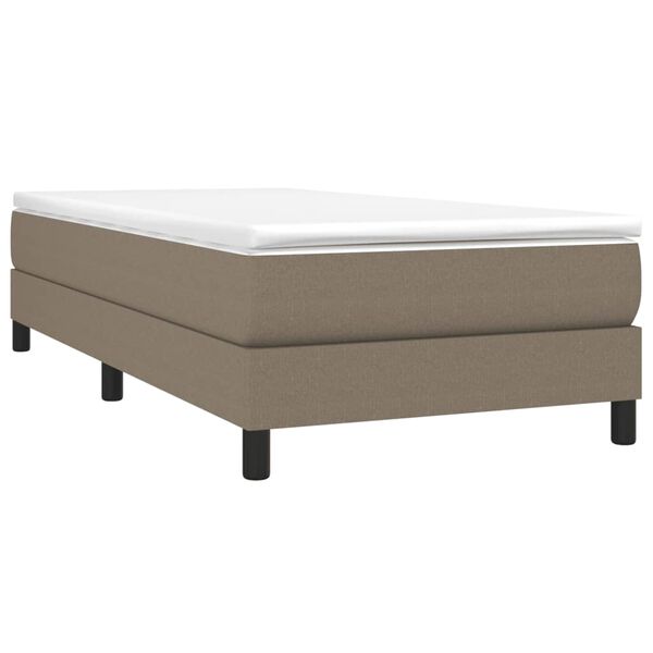 vidaXL &Kappa;&rho;&epsilon;&beta;ά&tau;&iota; Boxspring &mu;&epsilon; &Sigma;&tau;&rho;ώ&mu;&alpha; Taupe 90x200 &epsilon;&kappa;. &Upsilon;&phi;&alpha;&sigma;&mu;ά&tau;&iota;&nu;&omicron;
