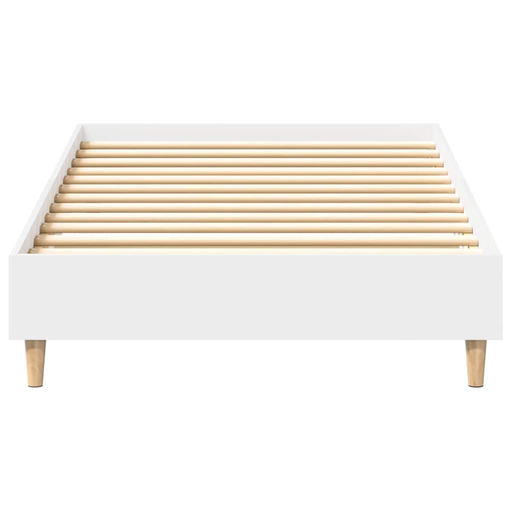 vidaXL Πλαίσιο κρεβατιού χωρίς στρώμα Λευκό 75x190 cm