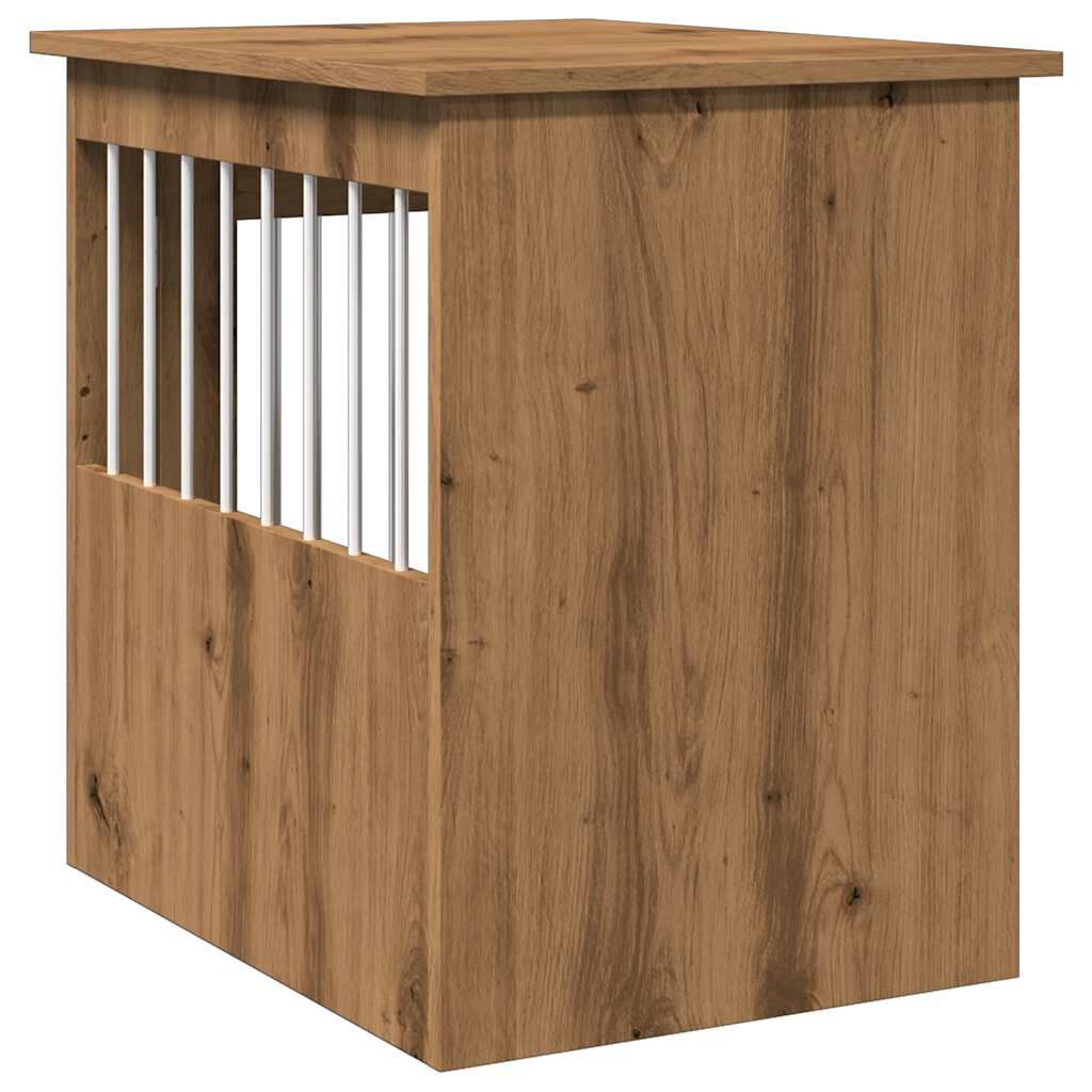 vidaXL Έπιπλα κλουβιού σκύλου Artisan Oak Κατασκευασμένο ξύλο