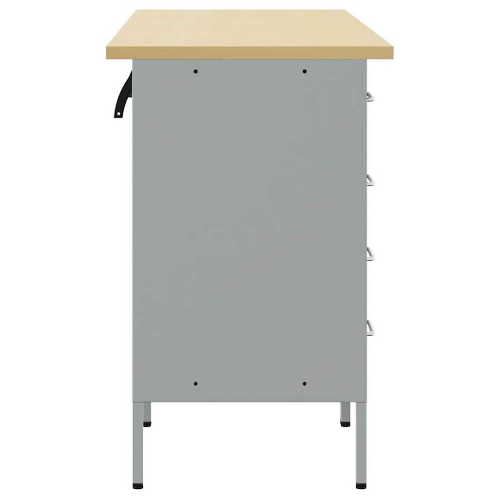 vidaXL Ντουλάπα Εργασίας 3 pcs Μαύρο και Γκρι 150 x 55 x 85 εκ