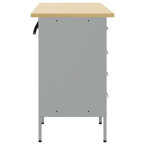 vidaXL Ντουλάπα Εργασίας 3 pcs Μαύρο και Γκρι 150 x 55 x 85 εκ