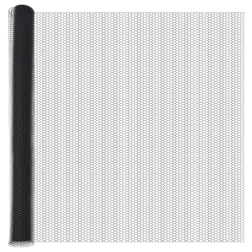 vidaXL Hexagon Fence Γκρι 1.5x50 μ Ατσάλι